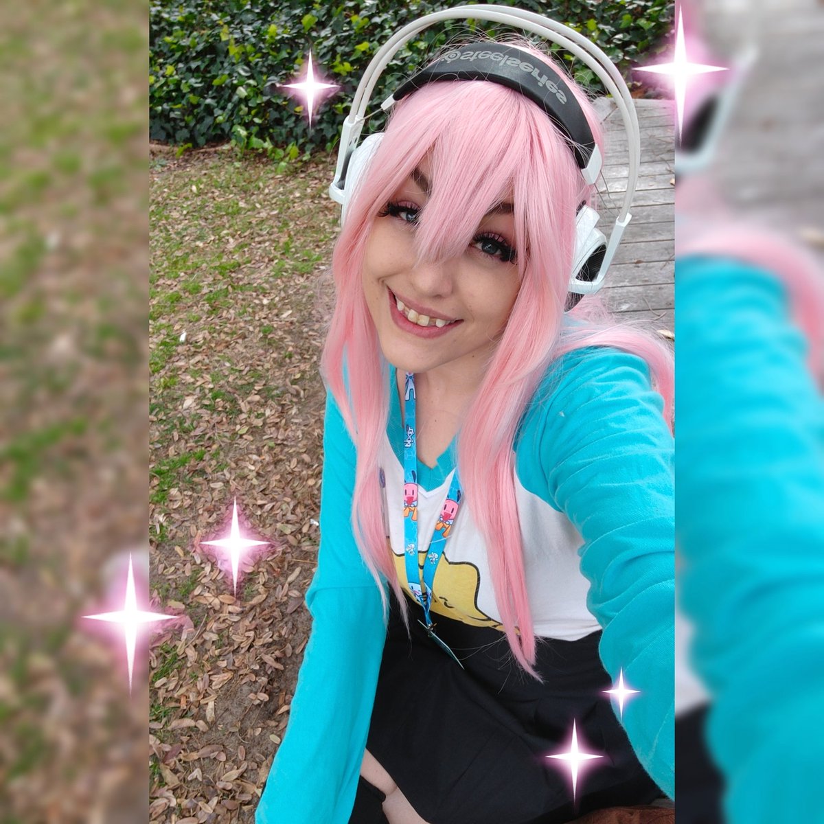 Ebyssal's tweet photo. My last minute Sonico cosplay that I threw together the morning of Pixel expo haha 💖

#SuperSonico #PixelExpo2022 https://t.co/7nojsUliLa