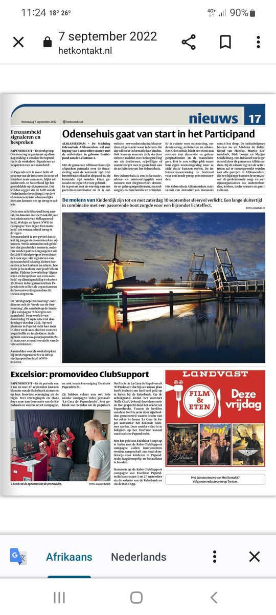johan_klos's tweet photo. Goedemiddag blijft leuk om #weerfoto van de #verlichting #molens van #Kinderdijk in de #weekkrant te zien in de @KlaroenNL https://t.co/JFMhDM0mk0