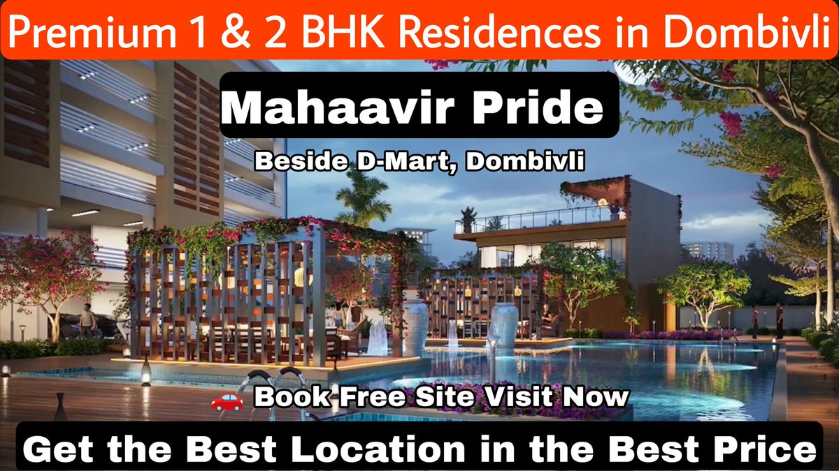 HeavenProps's tweet photo. https://t.co/o1O1Sr4iWE

Mahaavir Pride Dombivli | 1/2 BHK Near D-Mart, Dombivli | Site Visit, Price, Brochure, ☎️-8800678921

Click For E-Brochures, Pictures, Videos: https://t.co/4ujuA241B8

#heavenproperties #mahaavirpride #mahaavirpridedombivli #mahaavirpridedombivali https://t.co/tkSmQ3ZsGw