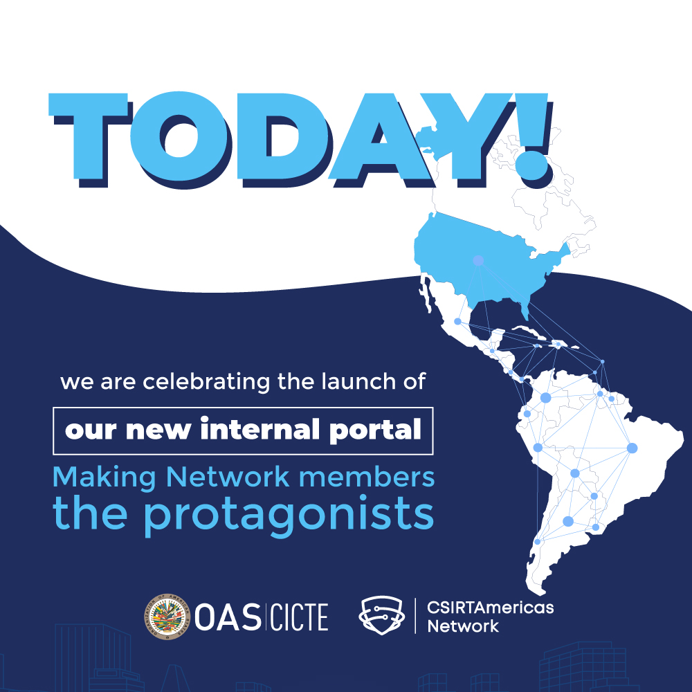 OEA_Cyber's tweet image. Today #CSIRTAmericas Network is launching its new internal portal that connects CSIRTs of the region and shares #cyberthreats information on real-time. 

For a #SecureCyberspace 🌎💪