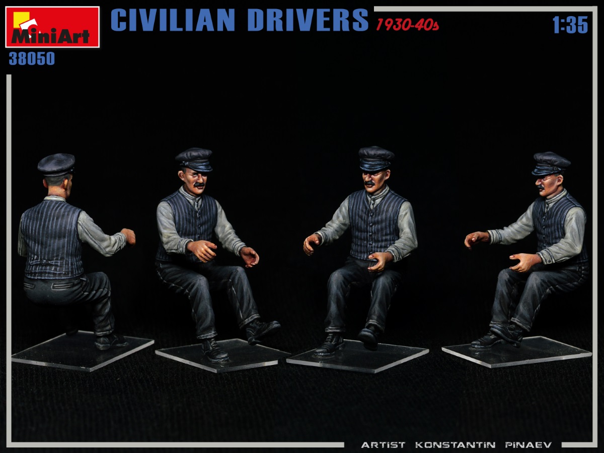 MiniArt Models on Twitter "New MiniArt Kit Coming Soon 38050 CIVILIAN DRIVERS 193040s http