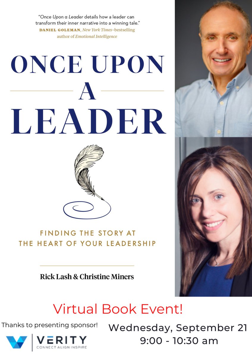 Right now, #leaders are exhausted/questioning whether they have energy to continue. Rewrite your #leadershipnarrative Time's running out- Sept. 21! Register Soon: lnkd.in/gTAAkekg <a href="/VerityIntlLtd/">Verity International</a> #booklaunch  #change <a href="/VerityIntlLtd/">Verity International</a> <a href="/ChristineMiners/">Christine Miners</a> Rick Lash