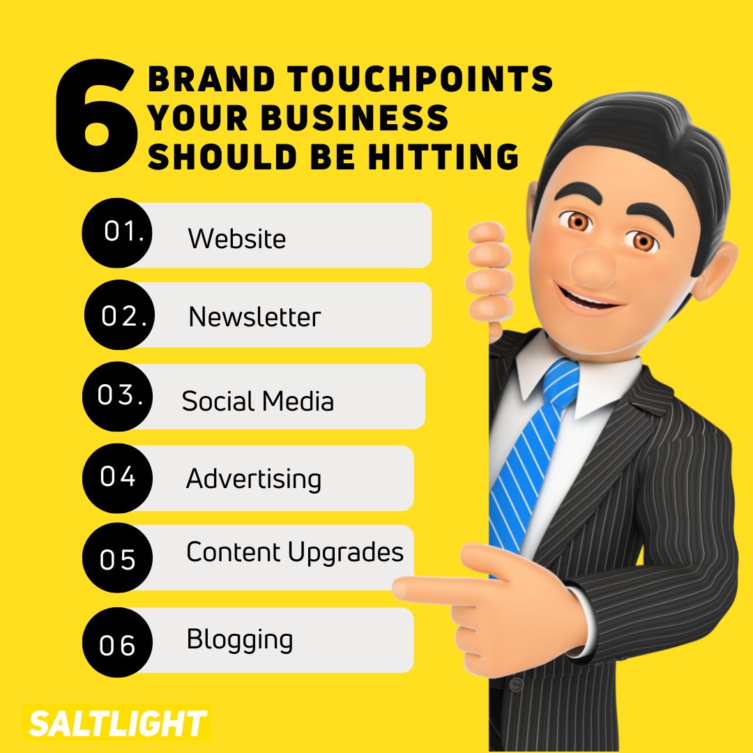Check out these 6 Brand Touchpoints Your Business Should Be Hitting. 🎯 
-
#contentmarketing #marketingtips #brandstory #digitalmarketing #marketingstory #contentstrategy #storyinaction #hawaiimarketing #hawaiibusiness #hawaiismallbusiness #hawaiistorytelling #brandstrategy