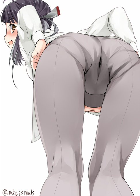 うっかり早波ちゃん
#艦これ版深夜の真剣お絵描き60分一本勝負
#艦これ版真剣お絵描き60分一本勝負_20220908 
あれ?これお姉ちゃんのタイツだ❤ 