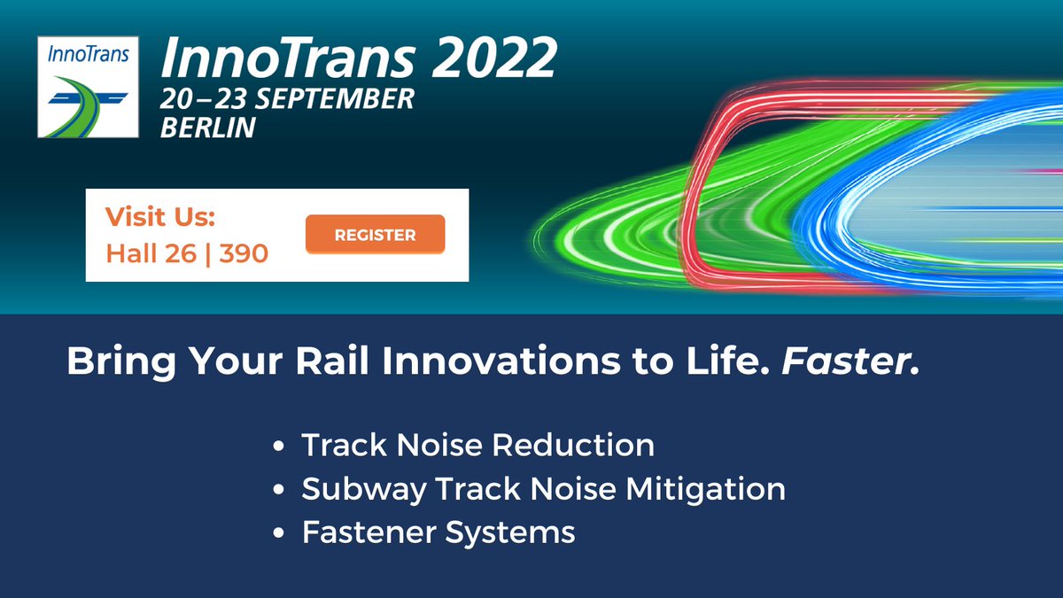 mnrubber's tweet photo. Attending @InnoTrans in Berlin? Visit our stand learn to about our unmatched materials expertise and accelerated innovation process for rail.  #InnoTrans2022 https://t.co/wKdiSJVa29 https://t.co/OV8pBDMorw