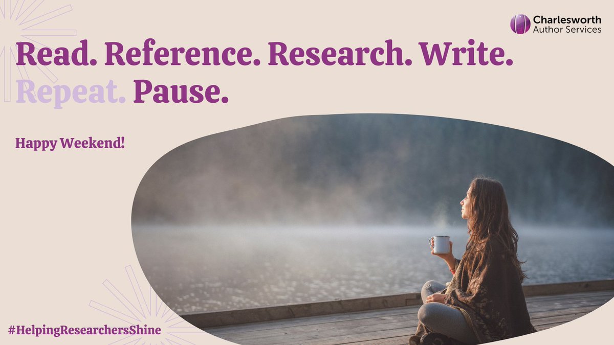 CWGAuthors's tweet image. The #ResearcherLife is also about sometimes pausing the research. 😌 Happy weekend!

#HelpingResearchersShine🌟 #AcademicMentalHealth #ECRchat #MCRchat #PhDchat #AcademicTwitter