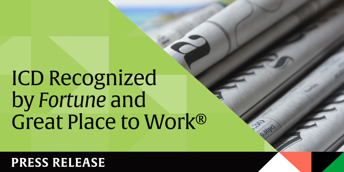 Great Place to Work® teamed up with Fortune on #BestWorkplaces lists for 2022, and ICD made three, thanks to our employees – the heart of our culture of service. See how we rank here: bit.ly/3L5nccj