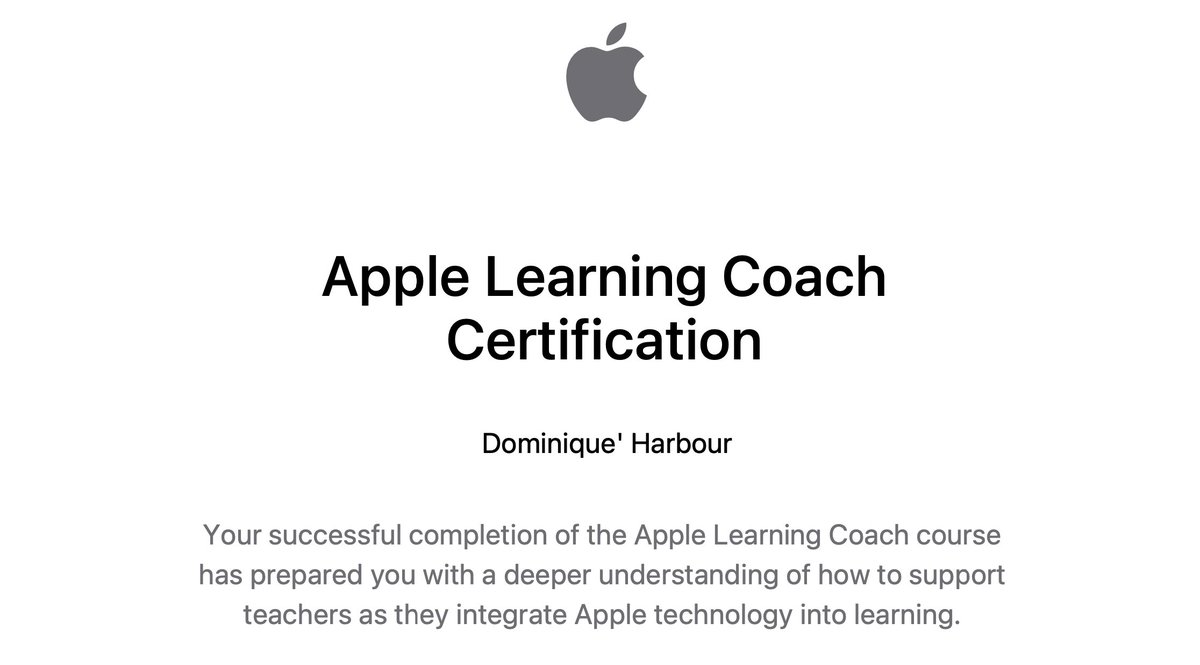 I'm official! 🙌🏾🥳 @AppleEDU @apsinstructtech #APSITInspires #AppleLearningCoach