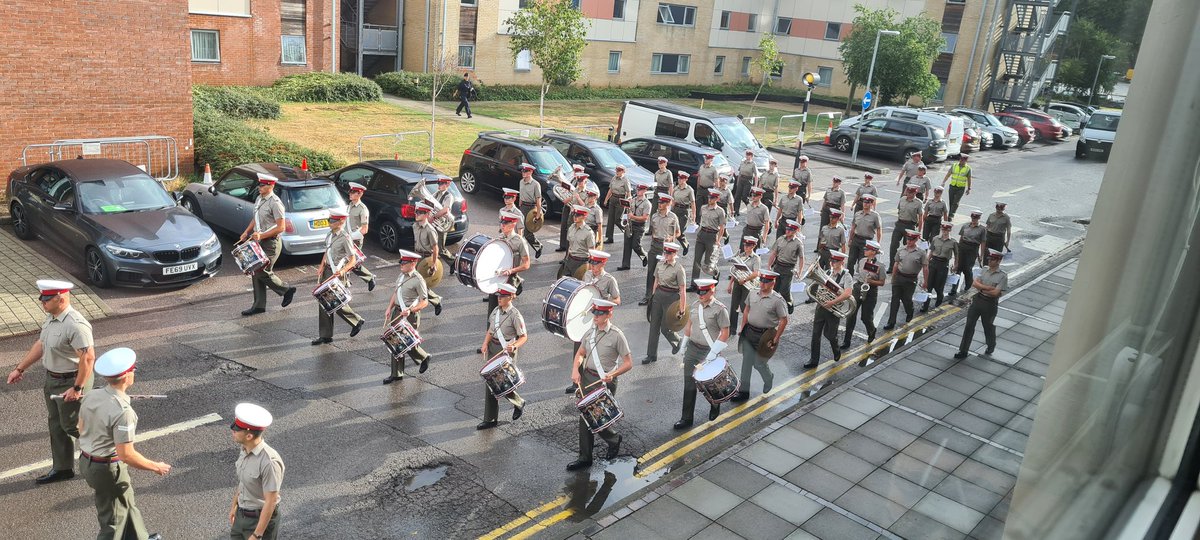 Good Morning <a href="/RMSchoolofMusic/">Royal Marines School of Music</a> great to see and hear you passing the office this morning.