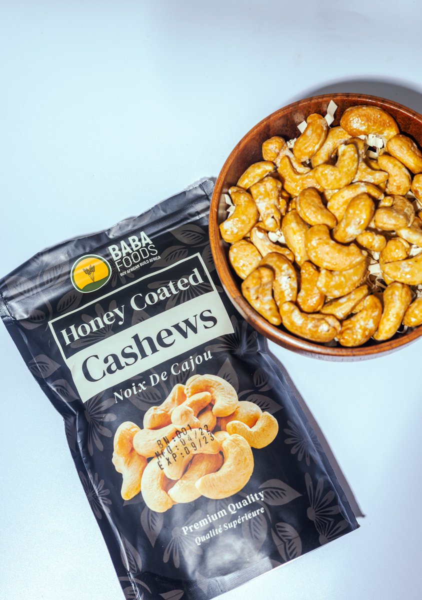 BabaFoodsCashew's tweet photo. Honey lovers gather around!
Ever wondered what cashews dipped in the honey looked like? Well here you have it!
Our honey coated cashews look and even taste better!
#babafoods #cashews #honey #snackon #sweettreats #savoury https://t.co/4dGFa5Wnsv