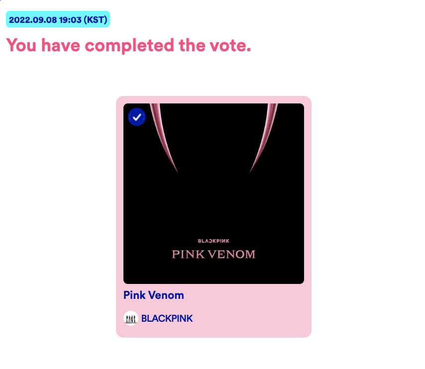 kBOPS_global's tweet photo. [📢] #kBOPS ¦ #kBOPSVotingProof  ⤵️

35 🎟️¦ M COUNTDOWN LIVE
☑︎ https://t.co/AH6yirz1g9

Congratulations #BLACKPINK 👏🏼 🎉 https://t.co/tUfhMCAzO5