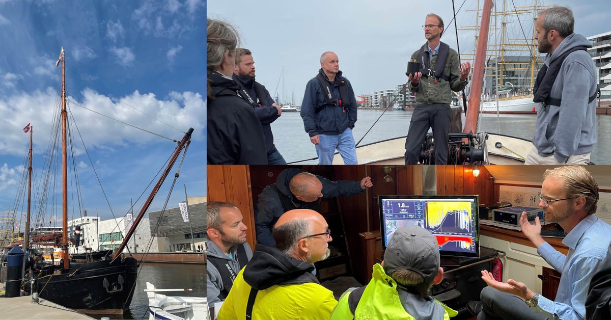 Snapshots from a live demonstration of Nortek’s oceanographic tech in Bremerhaven, Germany. We used the Signature VM Coastal (500 kHz) to collect some great current profiling data from the Weser River. Thank you, Carsten Wirtz for organizing this day on board the vessel!