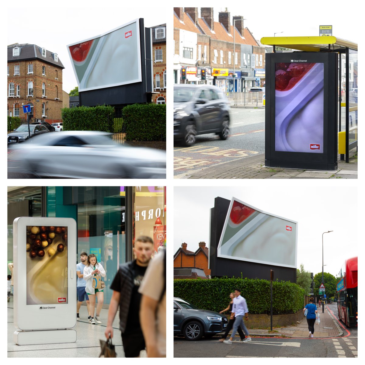 Mason_Jamie's tweet photo. Tipper, dipper or spooner? It could only be Müller Corner. Playful, bold and easily recognizable. This OOH campaign brings back those nostalgic feels and it's proper tasty stuff. We're all loving it @clearchanneluk. Great work @VCCPMedia @MediaComUK @kineticwwUK #mullercorner https://t.co/kP9rNVth3d