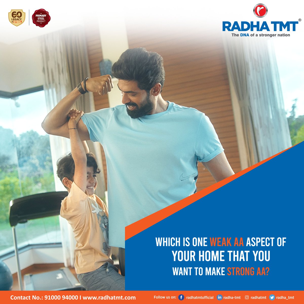 Radha_TMT's tweet photo. We know that you love your home the way it is. But are there any weak points in your home which you would like to make stronger?
Tell us in the comments section below.
#radhatmt #radhatmt550d #radhatmtlrf #steel #steelbars #strongaaweakaa #home #stronger https://t.co/FGp3vXJtBv