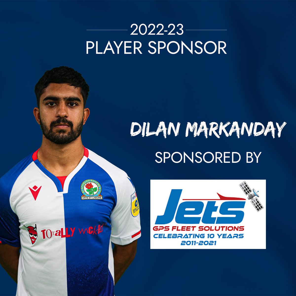 Jets GPS are delighted to have sponsored <a href="/Rovers/">Blackburn Rovers</a> player <a href="/DilanMarkanday/">Dilan Markanday</a> for the season