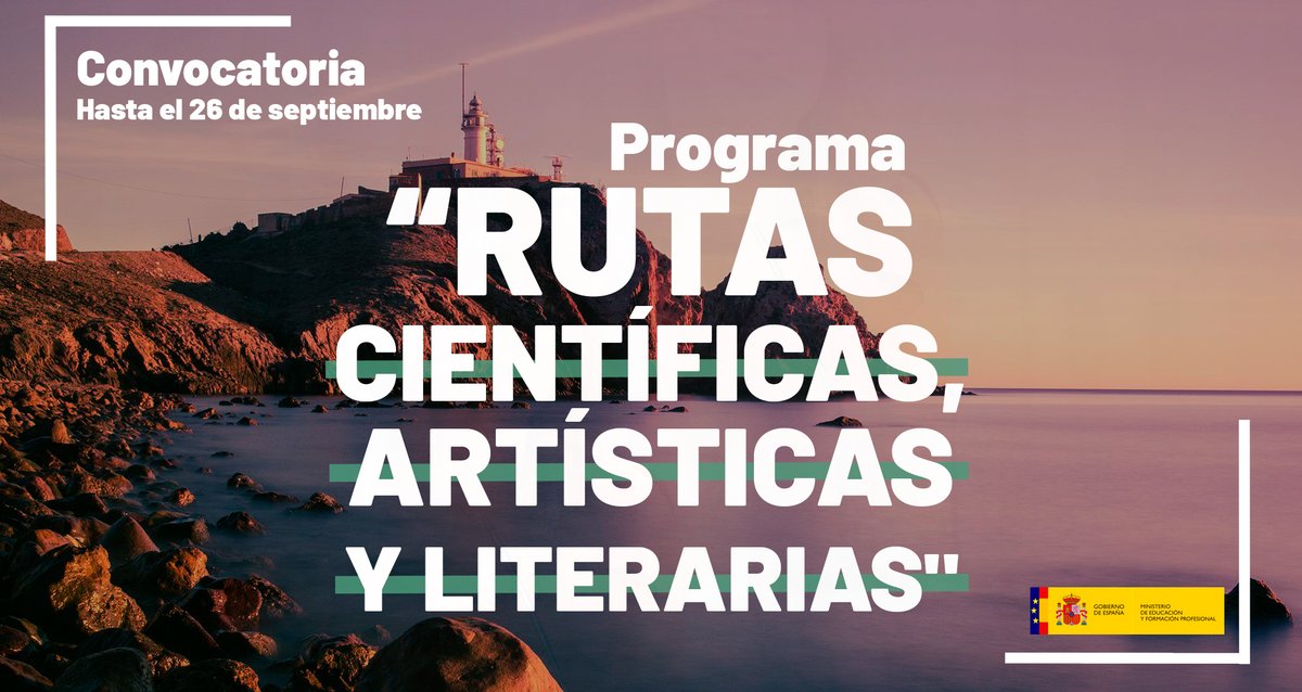 🚨 El lunes es el último día para apuntarse a nuestro programa de rutas científicas, artísticas y literarias. Plazas para 120 grupos de alumnos de distintas etapas. 10 rutas por diversas zonas del país. Una experiencia inolvidable. Más info👉 educacionyfp.gob.es/servicios-al-c…