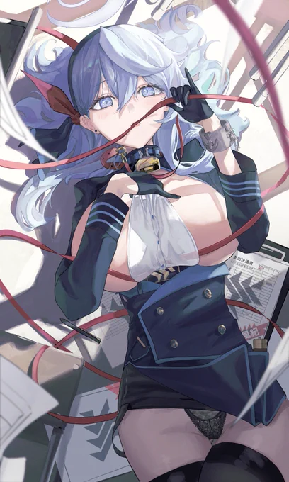 17番目  『天雨アコ』『あ、あの……いつまでこうしていれば良いんですか……?』#ブルアカ 