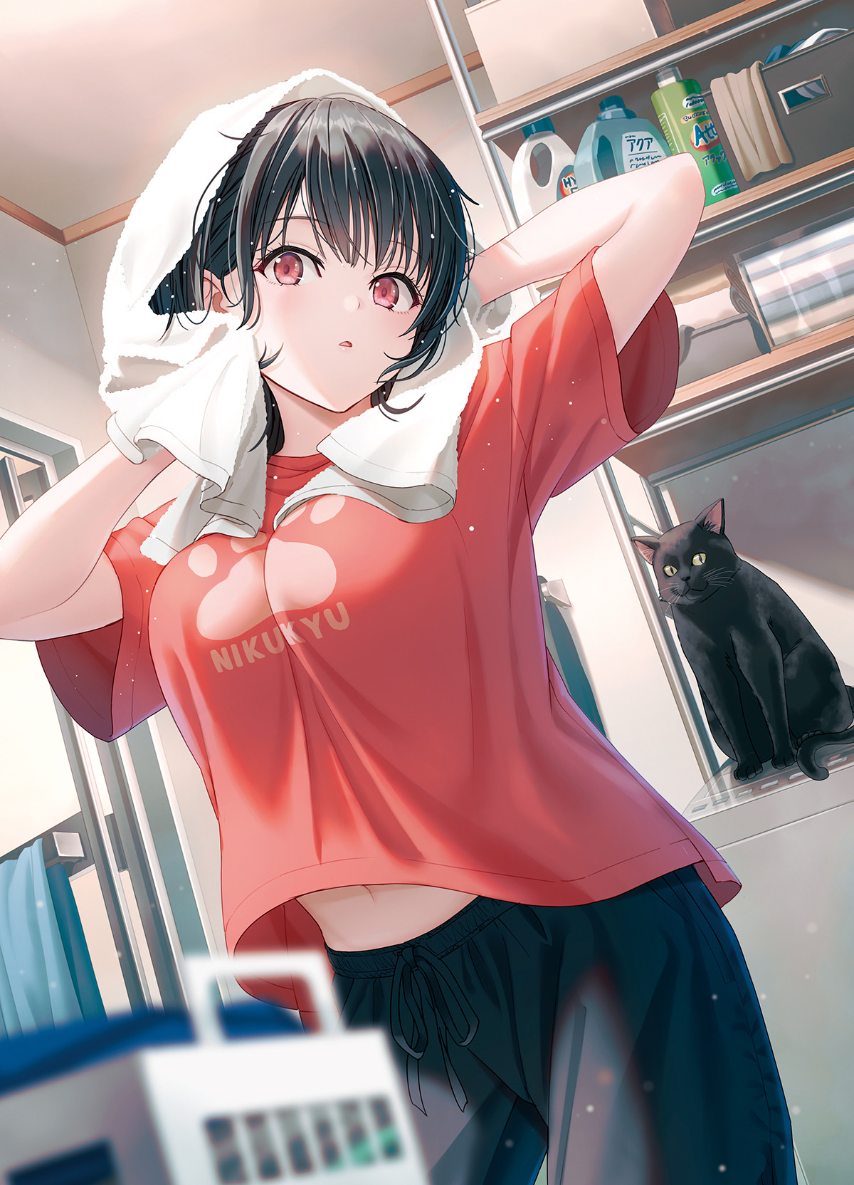 二上圭＠自宅警備員三巻発売中 on X: 【センパイ、自宅警備員の雇用はいかがですか？】 三巻の表紙、公開です！  とある一部位の主張の強さ、大きさついての言及は控えるとして、 神(@_azz)のシャツのデザインは本当に秀逸！ １１月発売予定となっておりますので  ...