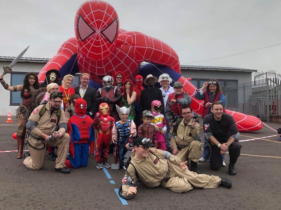 GlasgowBusters's tweet photo. Throw back to that time, 5 years ago today, when @mrmarkmillar rented a huge Spider-Man and stuck it in the back of his old school and invited us along to have a bit of a laugh #tbt #throwback #throwbackthursday #throwbackthursdaychallenge #tbthursday #throwbackpost https://t.co/QZ8G6rgPW5