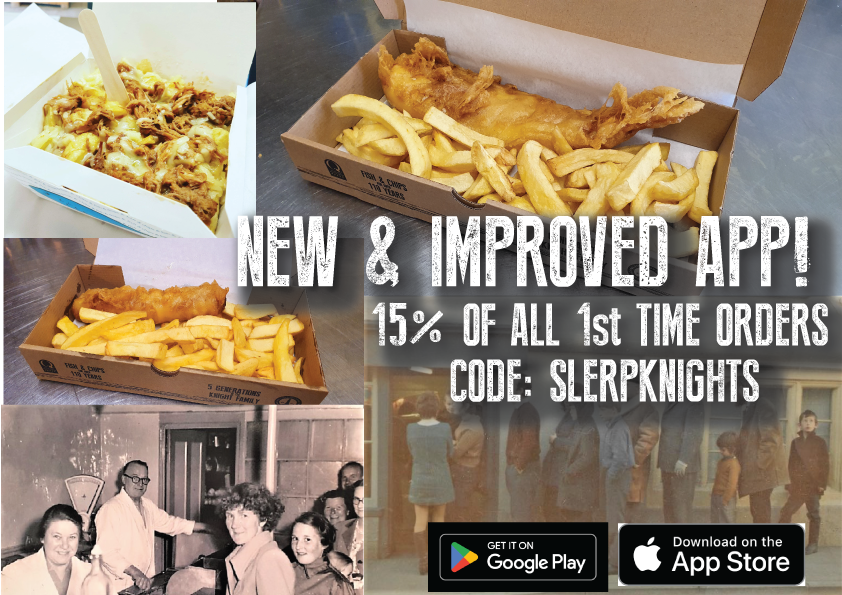 KnightsFish's tweet image. 🍟 🍟 15% OFF ALL *FIRST TIME* ORDERS 🍟 🍟 
CODE: SLERPKNIGHTS
LOYALTY DISCOUNTS = FREE FOOD! 
 UPGRADE HERE! buff.ly/3tayeUU 
Try our new and improved app, please make sure to update from your app store, or if all else fails, uninstall then reinstall! #clickandcollect