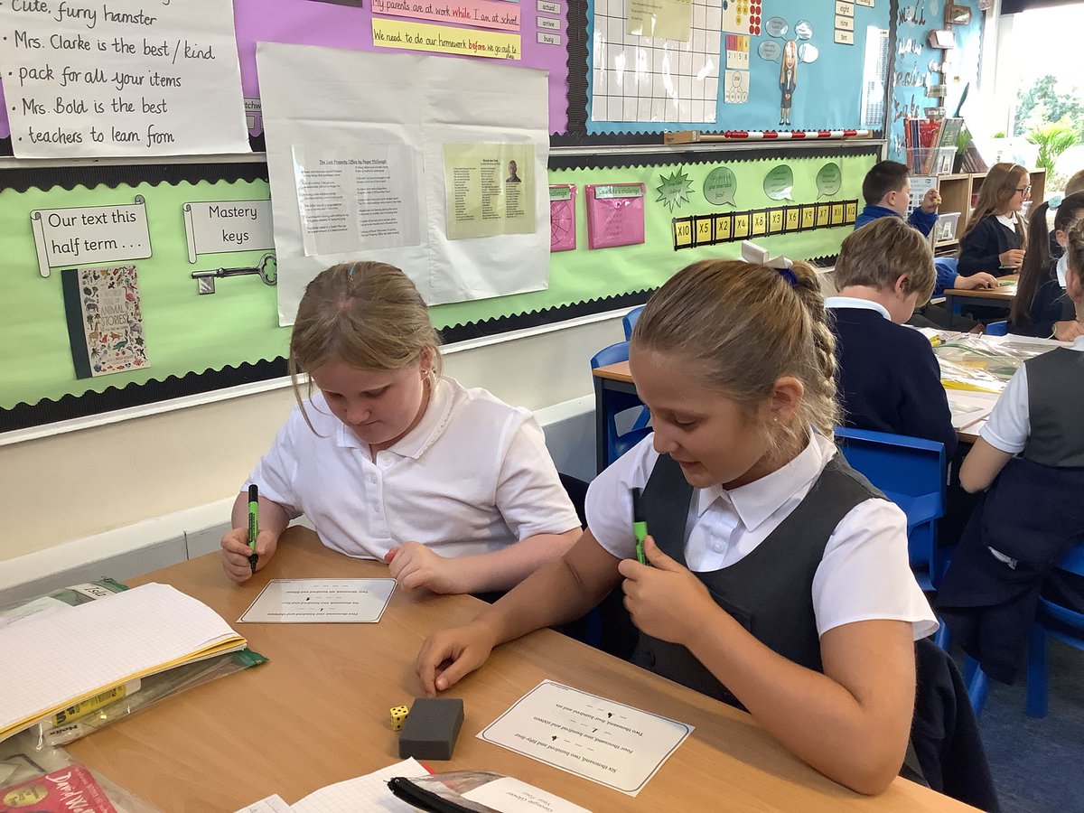 PenkethPrimary's tweet photo. Year Four have been recognising four digit numbers written in words and digits by playing this bingo game. It was very tense when they were ‘sweating’ on one number. #funmaths #first4maths https://t.co/pLKPiWheWD