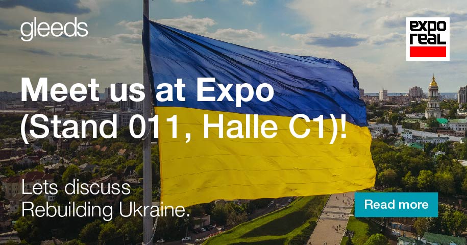 GleedsGlobal's tweet photo. Join us at @EXPOREAL_Munich 4-6 October to talk about the latest on the situation in #ukraine. Ukraine Country Director Colin Ross will be there.

Check out Colin’s latest article for @BuildingNews on how to rebuild Ukraine’s infrastructure. https://t.co/dV6eB3PGCO

#EXPOREAL https://t.co/o4RAY4bwdA