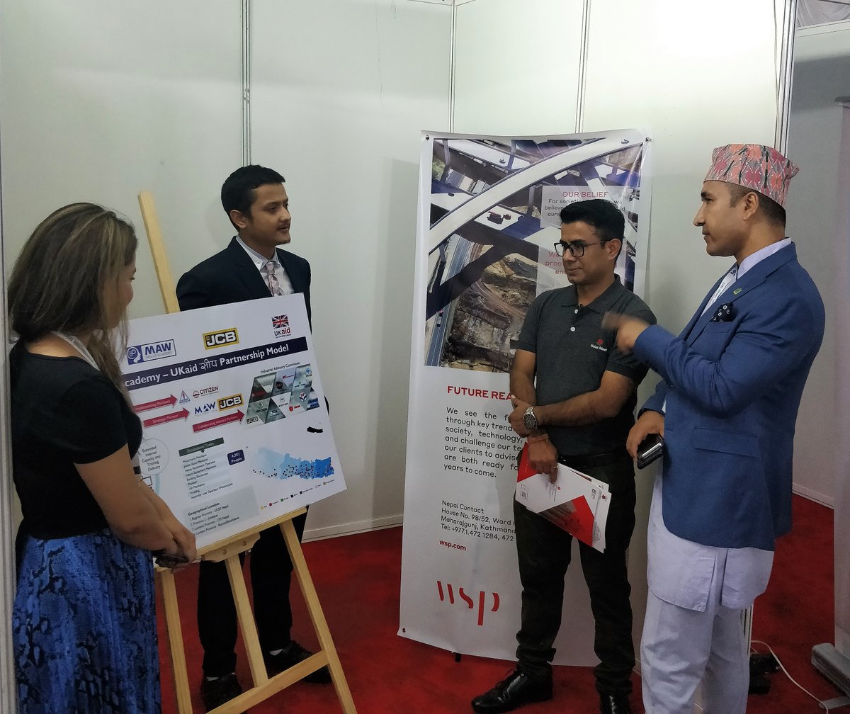 SEEP_Programme's tweet image. 🚀 We highlighted our work in partnership w/ @mawnepal, the official distributor of @JCBmachines —also the lead sponsor of the summit—in creating an #inclusive #skilled workforce base to support the construction industry of Nepal.
