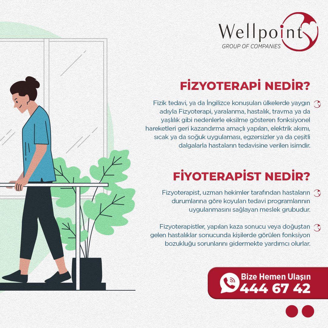 wellpointgroup's tweet photo. Hayatımıza hareket katan ve mesleki duruşunu hiç bozmayan tüm fizyoterapistlerin 8 Eylül Fizyoterapistler Günü Kutlu Olsun!

#wellpoint #wellpointhomecare #8eylülfizyoterapistlergünü #fizyoterapi #fiziktedavi #terapi #sağlık #evdesağlık #evdedoktor #evdehemşire #evdebakım https://t.co/gOb9Oj07EI