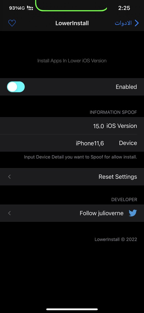 vip1zz's tweet photo. 🔷تحديث اداة LowerInstall

🔶الوظيفة : تقديم اصدار الجهاز الى اصدار جديد لتحميل التطبيقات الغير متوافقة لدي اصدارك مثلا اصدار 13 تقدر تقدمه الى 15 وتحمل البرامج

🔸السورس:/julioverne.github.io
🔸تدعم 8+
🔸مجانية
🔸المطور:@iJulioVerne

#مجتمع_الجلبريك 

TM|@check0ver  
#jailbreak https://t.co/ewdYXtzaQe