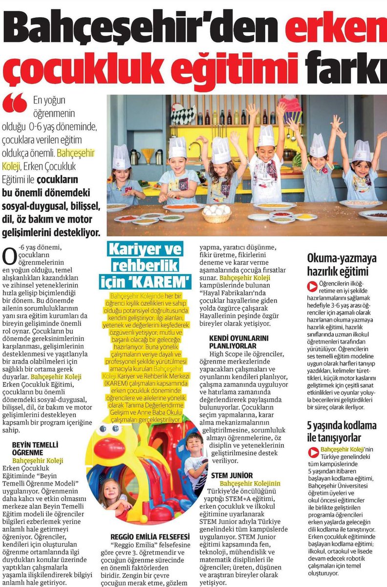 ErkenCocukluk's tweet photo. Bahçeşehir Koleji Erken Çocukluk Eğitimi ile Fark Yaratıyor📌
Uzun yıllardır,eğitim programımıza entegre edilmiş dünya çapında uygulanan farklı eğitim modelleriyle,bağlanma temelli güven ilişkisi ve çocuğun üstün yararını önceleyen anlayışımızla fark yaratmaya devam ediyoruz https://t.co/1NGY43Ots5