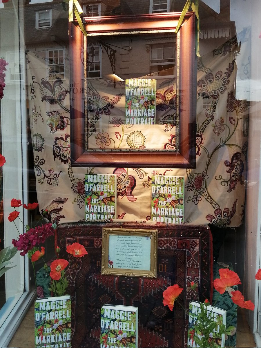 At last. Our window to celebrate one of this autumn's huge books. #TheMarriagePortrait by @maggieofarrell. About as exciting as it gets! @TinderPress @HachetteUK @headlinepg #Southwold