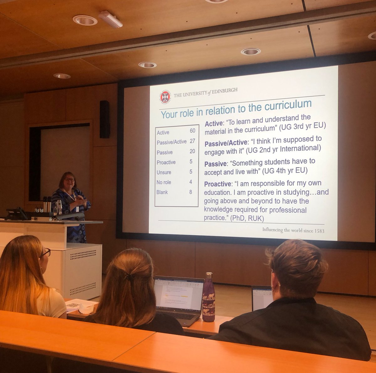MaishaIslam_28's tweet photo. Really interesting study at @uniofedinburgh from the lovely @cathybovill about student perceptions of the curriculum - the amount of students feeling they have a passive role underscores work of partnership @RAISEnetwork #RAISE2022 https://t.co/v7r9xZjJuA