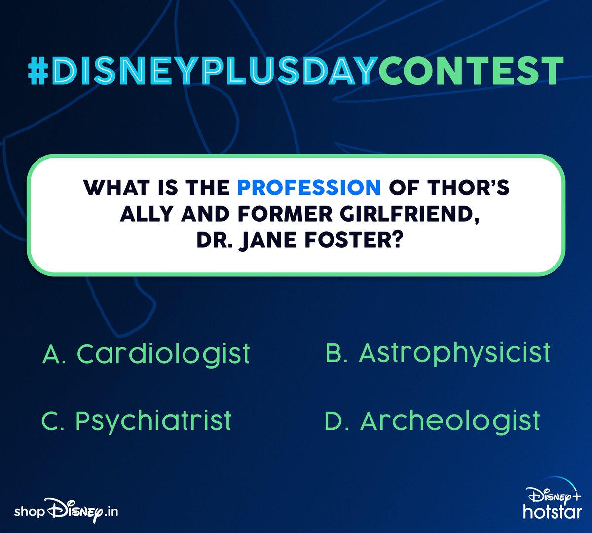 RT @DisneyPlusHS: If Thor is beauty, she is beauty with brains.
#DisneyPlusDayContest
Note: T&C in bio https://t.co/AqF2HvGoaQ