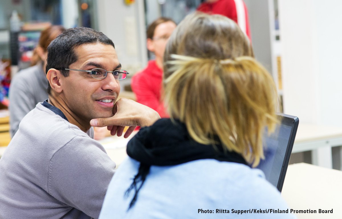 FinEmbMorocco's tweet photo. Teacher training in #Finland is research-based.
The goal of teacher training in #Finland is to educate critically thinking experts, whose practical knowledge is based on the most recent research in the field of education.
#EducatingEducators https://t.co/XSIJ3t9TlH