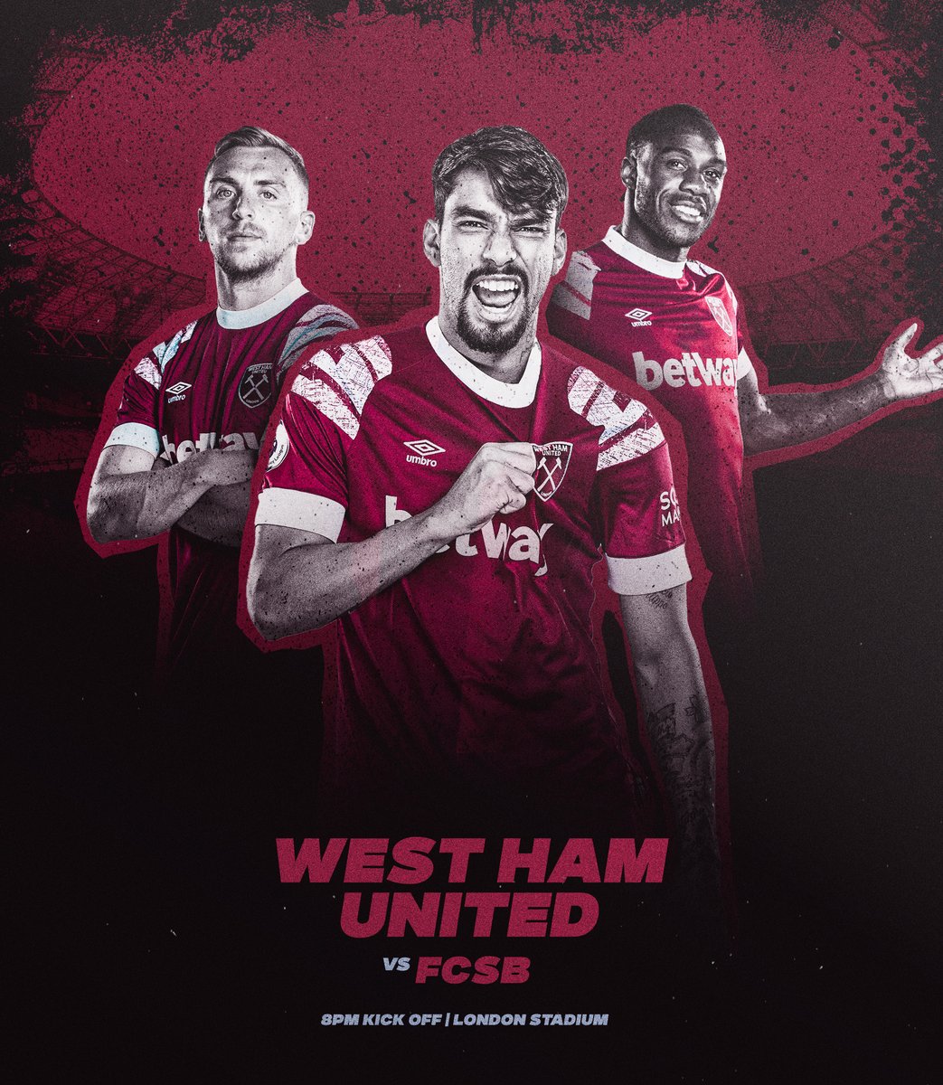 Looking forward to our first home match in the Europa Conference League tonight COYI. dg #UECL #WHUFCSB