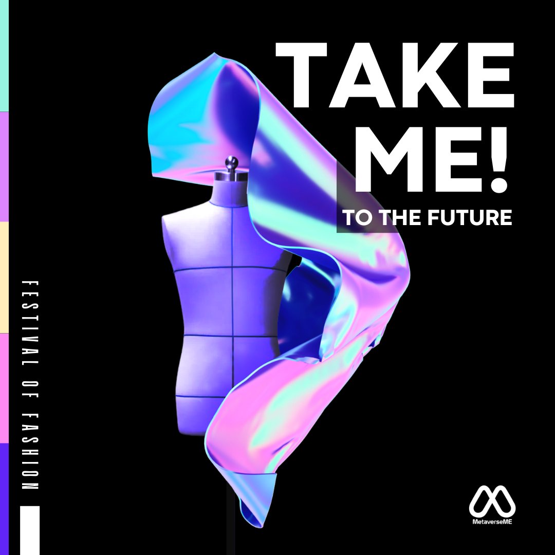 MetavrsMe's tweet photo. Let our festival of fashion begin: Take ME! to the future! 🎊
We will introduce 5 drops of wearable NFT couture collections over the coming weeks. 🛍️
Each piece of a collection will be available for dressing up and styling your ME! in our #MetaverseME app.🤳🏻
#takeMEtothefuture https://t.co/CkDQPbuzcS
