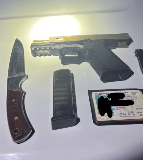 SBCSDrnaquin's tweet photo. @ChinoHills_PD deputies keeping watch over the city and removing illegal firearms from the hands of evil men with bad intentions. Great work! @sbcountysheriff https://t.co/WFTqFnyFUz
