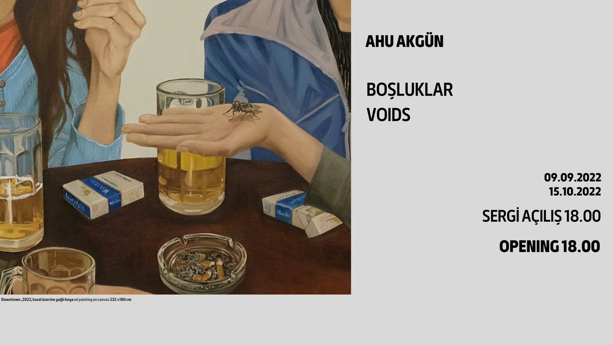 Ahu Akgün'ün ''Boşluklar'' adlı ikinci kişisel sergisi yarın saat 18.00'de Mixer'de izleyici ile buluşuyor! The second solo exhibition of Ahu Akgün, 'Voids', will meet with the audience at Mixer tomorrow at 18.00! @akgunahu