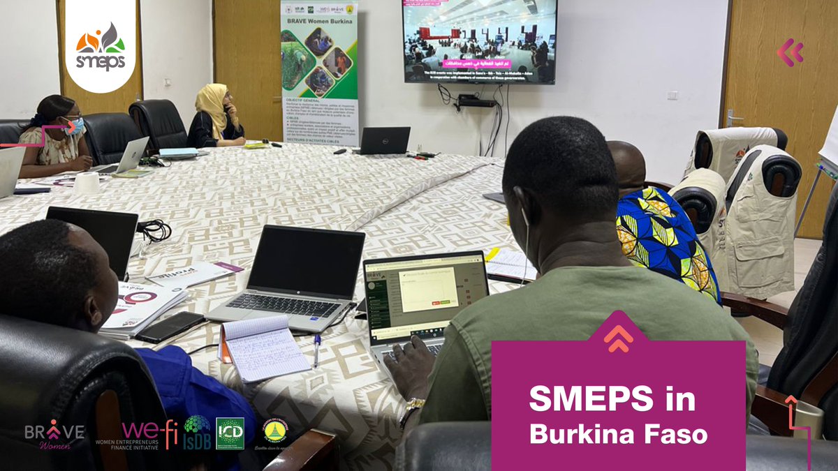 SMEPSYEMEN's tweet photo. Day 4 in the #MEBF exchange knowledge in #BurkinaFaso includes a very important phase of the #BRAVEWomen project. It’s the technical support phase which covers the larger number of business women supported to have business continuity plans &amp; be more resilience. #BeBRAVE 

#WeFi https://t.co/GK3AHAP7Hp