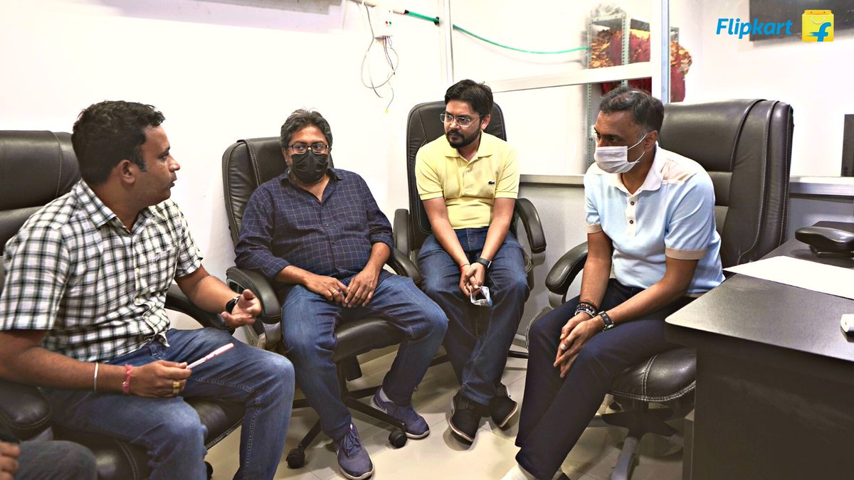 Had an insightful conversation with Mr. Amit Purohit of Nikunj Fashions (Krishna Industries) in Surat. Our sellers here are awaiting the festive season with expectation. Together, we look forward to delighting our customers.
<a href="/Flipkart/">Flipkart</a> <a href="/FlipkartSellers/">Flipkart Seller Hub</a>