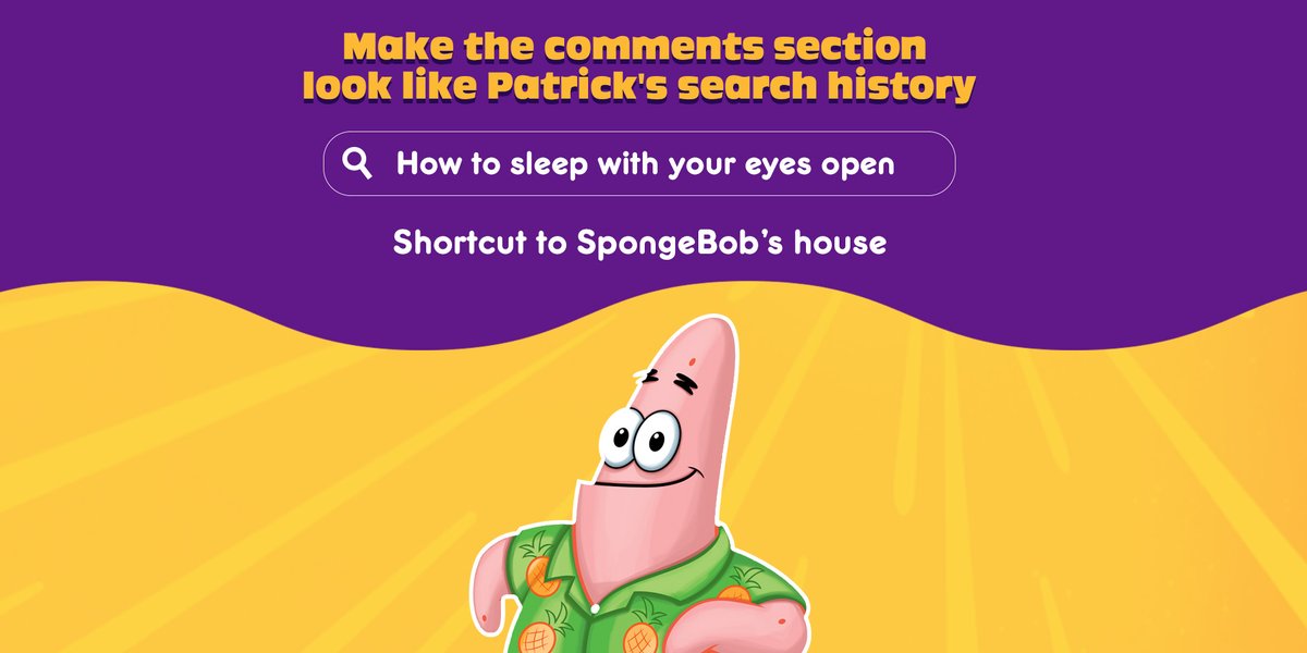 Wouldn’t be surprised if ‘Krabby Patty’ was the most searched word 😂

Don't forget to watch SpongeBob SquarePants everyday, at 8 AM only on Nick HD+

#SpongeBob #Patrick #SpongeBobSquarepants #NickHD #Nickelodeon