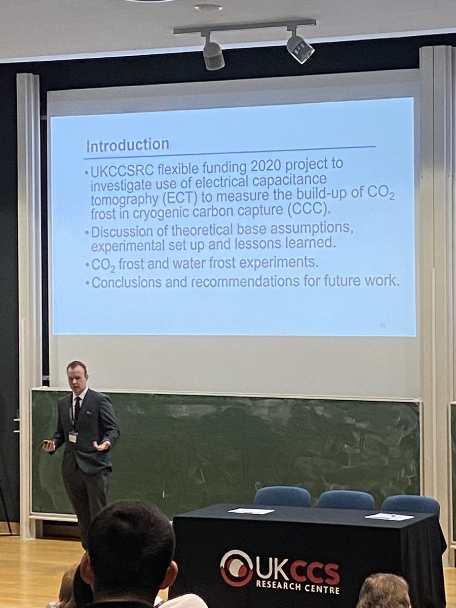 Xiaoya__Zhu's tweet photo. Dr David Cann firstly investigated CO2 frost formation during
cryogenic carbon capture with ECT. It is possible to detect frost distribution.@UKCCSRC #UKCCSRC2022 https://t.co/dNqwrJfVKn