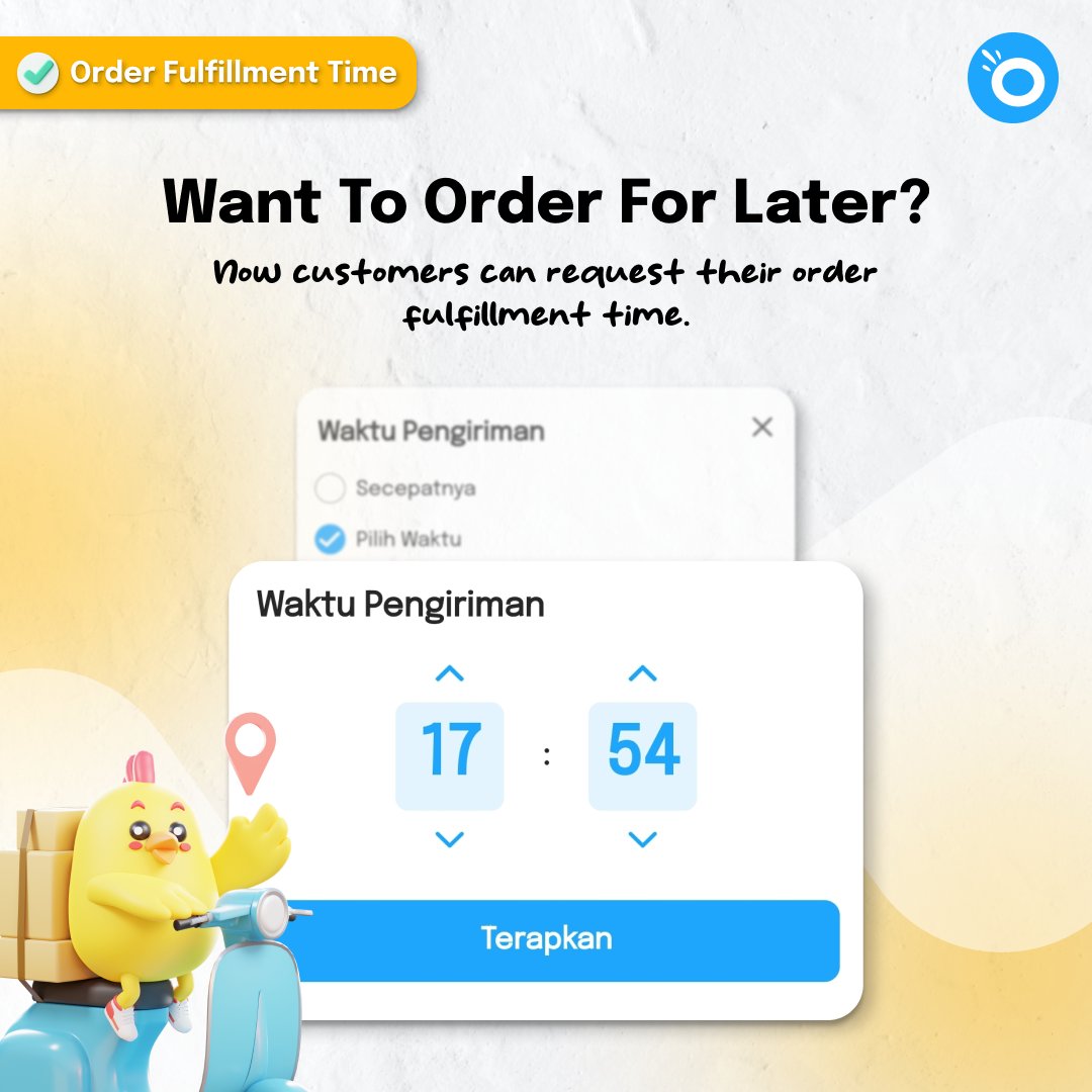 opaper_app's tweet photo. New Feature Alert!

Good news: customers can now order your bestselling products at a scheduled time for the ultimate feasting experience 🌟

Retaining patrons and maximizing efficiency to achieve that sales target with us has never been easier 💁🏻‍♀️ https://t.co/hvqlm41jI3