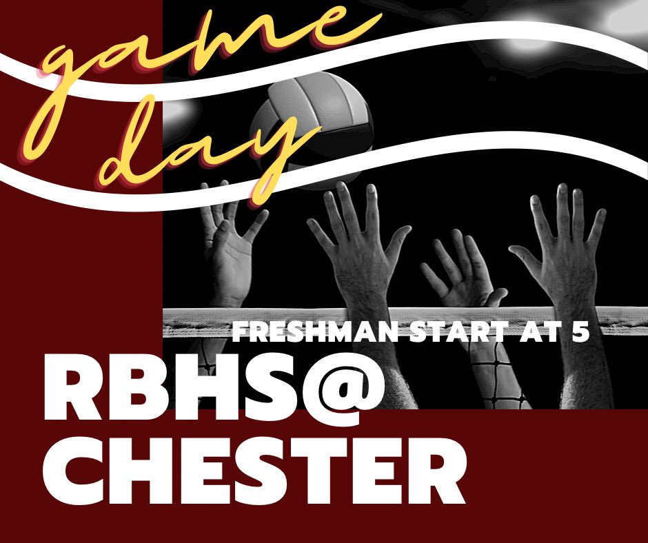 rbhsvball's tweet photo. It's #GAMEDAY #CahokiaConference
πΒ» @rbhsvball
π Β» Chester
π
Β» September 8
β° Β» Freshman @ 5pm Jv @ 6pm Varsity @ 7
π Β» Chester High School
#RedBud132 | #GameDay https://t.co/GM4IFSaQia