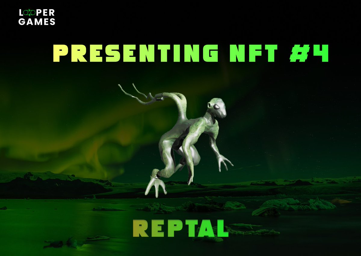 Presenting Reptal. A super fast in-game runner playable NFT. Launch is coming soon! #Reptal #opensea #nft #nftcommunity #p2e #play2earn #game #running #loopergames #looper #nftplay