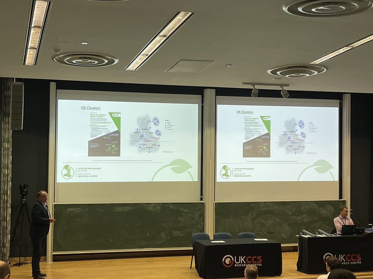 ZiqiShen0106's tweet photo. Chris Williams from Industry Wales, introduced the South Wales cluster about the route to achieve Net Zero through several projects of CCS. #UKCCSRC2022 @UKCCSRC https://t.co/SeJBLuKV3J