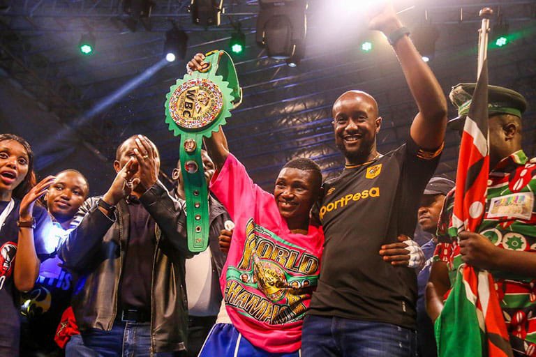 Throwback 4 years ago on this day when I headlined a WBC event, the Nairobi Fight Night at the KICC and won against Mexican Yamileth Mercado. Thanks to <a href="/SportPesa_Care/">SportPesa Care</a> and <a href="/KarauriR/">Hon Captain Ronald Karauri</a> for the support. #TuendeleeNaSportPesa