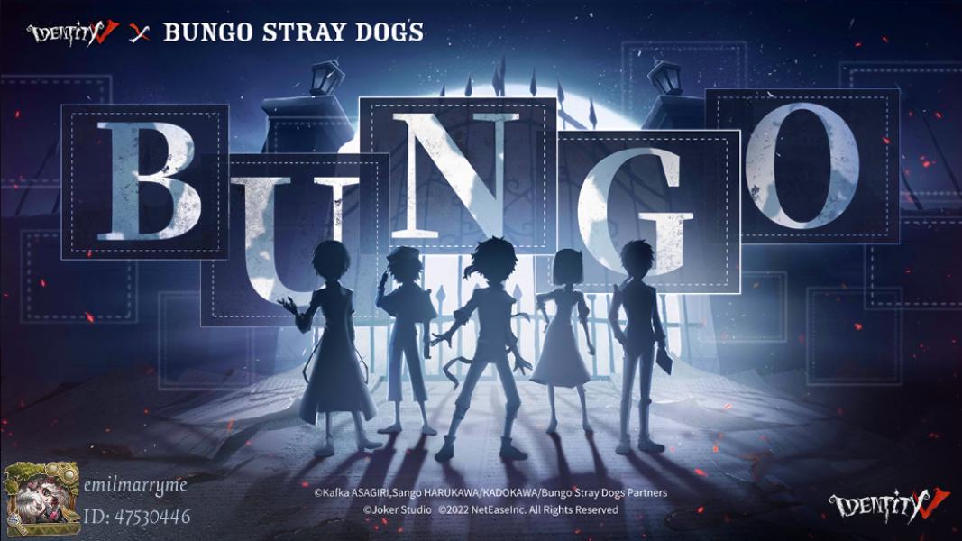 #Identity V × Bungo Stray Dogs Crossover The Identity V × Bungo Stray Dogs Crossover is about to begin! Come guess the crossover characters with emilmarryme.