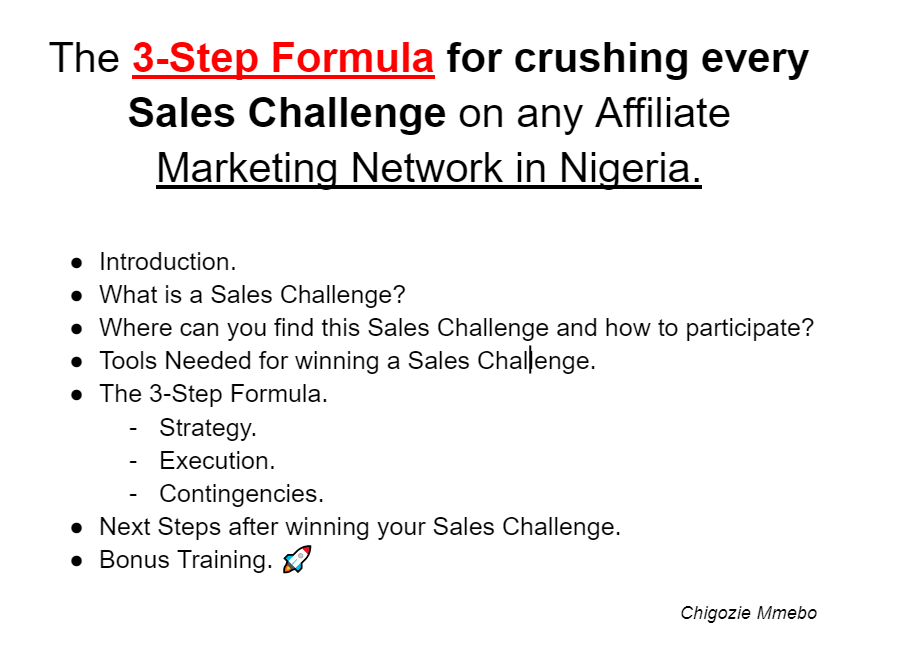 Chigozie Mmebo (@chigozie_mmebo) on Twitter photo I recorded a video showing how I did over ₦160M in Sales from my Online Business.
It's the same strategy I use to smash all Sales Challenge on <a href="/expertnaire/">Expertnaire</a> Back-to-Back & I'm giving it away for FREE.🚀
Just:
RT and Reply "SALES" & I'll dm it to you (must be following me) I recorded a video showing how I did over ₦160M in Sales from my Online Business.
It's the same strategy I use to smash all Sales Challenge on <a href="/expertnaire/">Expertnaire</a> Back-to-Back & I'm giving it away for FREE.🚀
Just:
RT and Reply "SALES" & I'll dm it to you (must be following me)
