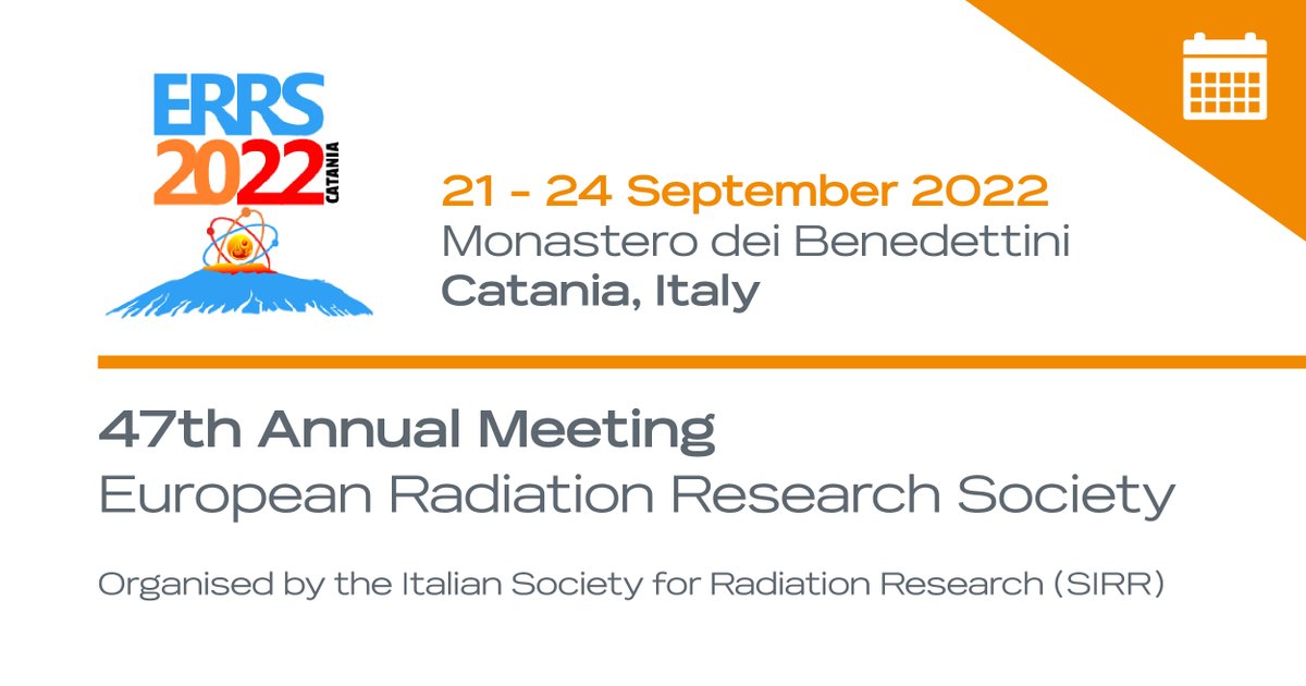 precisionxray's tweet photo. Join us at the European Radiation Research Society (ERRS) Annual meeting from 21-24 September in Catania, Italy. Multiple opportunities to share knowledge and discuss challenges, while discovering the latest in radiation research and technology!
#ERRS2022 #Precisionxray https://t.co/iiYi68IQKm